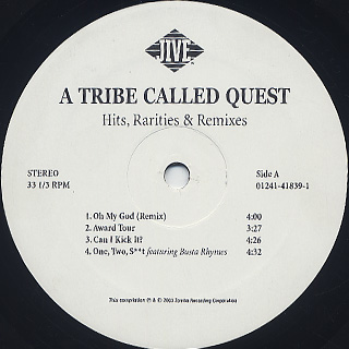 A Tribe Called Quest / Hits, Rarities & Remixes label