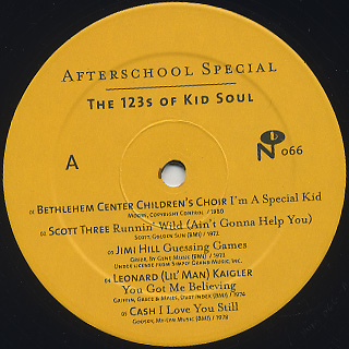 V.A. / Afterschool Special: The 123s Of Kid Soul (2LP) label