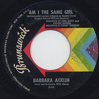 Barbara Acklin / Am I The Same Girl c/w Be By My Side front