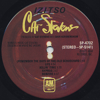 Cat Stevens / Izitso label