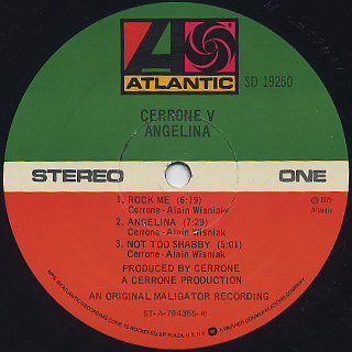 Cerrone / V - Angelina label