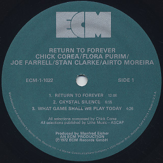 Chick Corea / Return To Forever label
