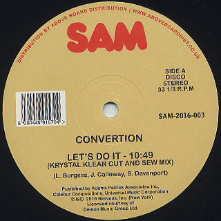 Convertion / Let's Do It (Krystal Klear Cut And Sew Mix)