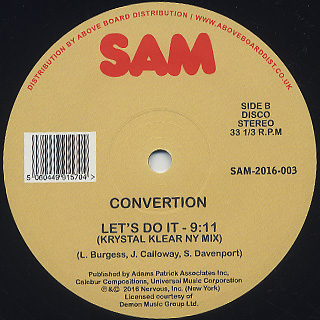 Convertion / Let's Do It (Krystal Klear Cut And Sew Mix) back
