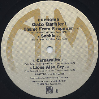 Gato Barbieri / Euphoria label