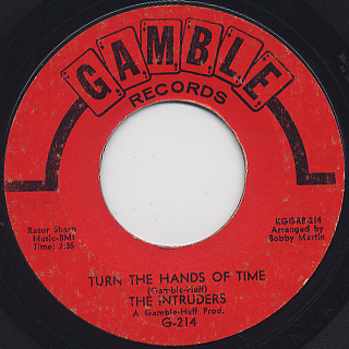 Intruders / Cowboys To Girls c/w Turn The Hands Of Time back