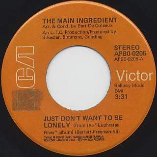 Main Ingredient / Just Don't Want To Be Lonely (7