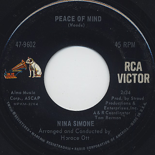 Nina Simone / Do What You Gotta Do c/w Peace Of Mind back