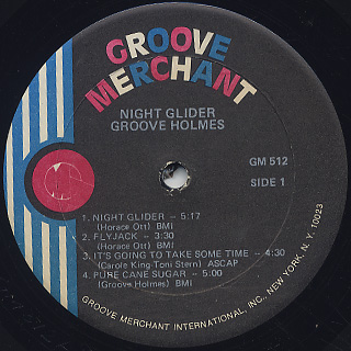 Groove Holmes / Night Glider label