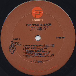 Impact / The 'Pac Is Back label
