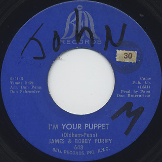 James and Bobby Purify / I'm Your Puppet front