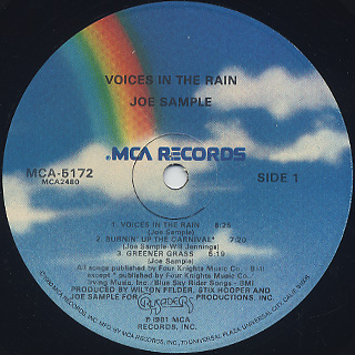 Joe Sample / Voices In The Rain label