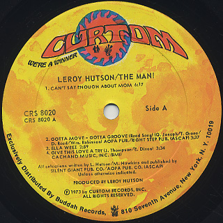 Leroy Hutson / The Man! label