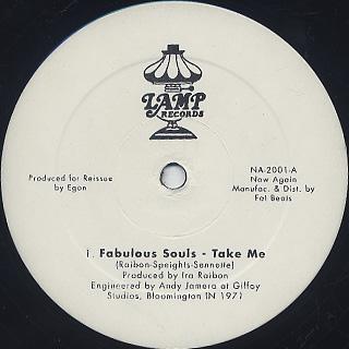 Fabulous Souls / Ebony Rhythm Band / Take Me - The Thought Of Losing Your Love back