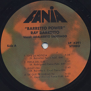 Ray Barretto / Ray Barretto Power label
