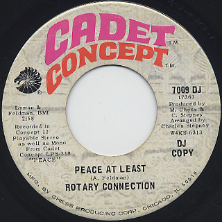 Rotary Connection / Peace At Least c/w Silent Night Chant front