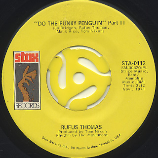 Rufus Thomas / Do The Funky Penguin (pt1) c/w (pt2) back