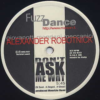 Alexander Robotnick / Don't Ask Me Why c/w Love Supreme front
