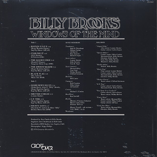 Billy Brooks / Windows Of The Mind back