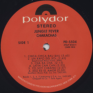 Chakachas / Jungle Fever label
