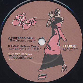 Florence Miller / The Groove I'm In c/w Four Below Zero / My Baby's Got E.S.P. label