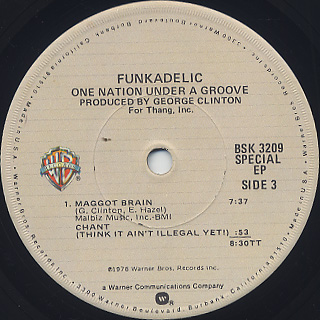 Funkadelic / One Nation Under A Groove label