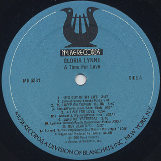 Gloria Lynne / A Time For Love label