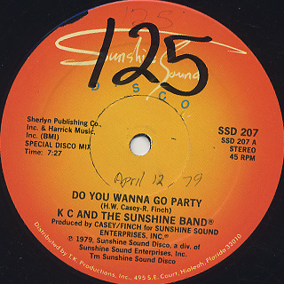 K.C. And The Sunshine Band / Do You Wanna Go Party back