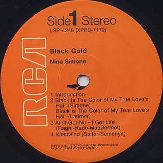 Nina Simone / Black Gold label