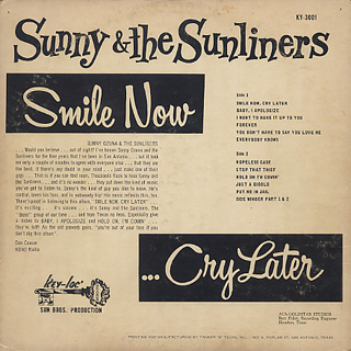 Sunny & The Sunliners / Smile Now... Cry Later back