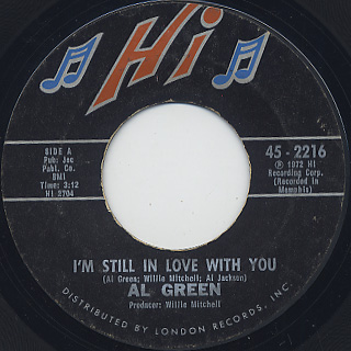 Al Green / I'm Still In Love With You c/w Old Time Lovin' front