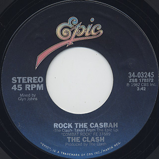 Clash / Rock The Casbah c/w Long Time Jerk front