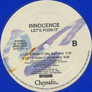 Innocence / Let's Push It label
