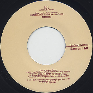 Lauryn Hill / Doo Wop (That Thing) c/w Lost Ones (Remix) back