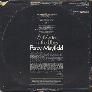 Percy Mayfield / Weakness Is A Thing Called Man back