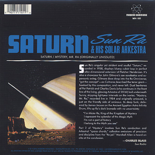 Sun Ra & His Solar Arkestra / Saturn back