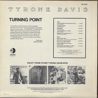 Tyrone Davis / Turning point back