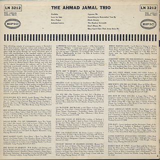 Ahmad Jamal Trio / S.T. back