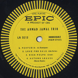 Ahmad Jamal Trio / S.T. label