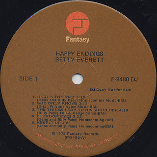 Betty Everett / Happy Endings label
