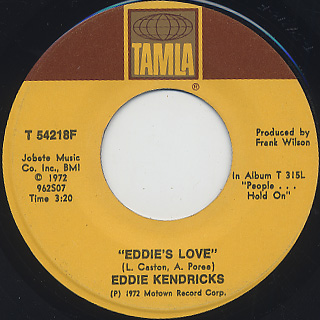 Eddie Kendricks / Let Me Run Into Your Lonely Heart back