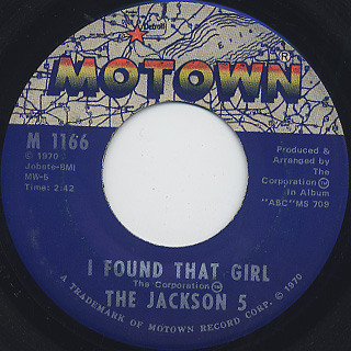 Jackson 5 / The Love You Save c/w I Found That Girl back