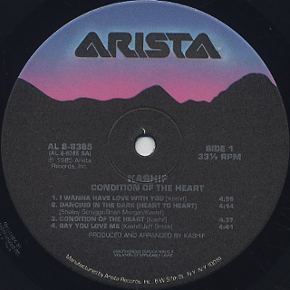 Kashif / Condition Of The Heart label