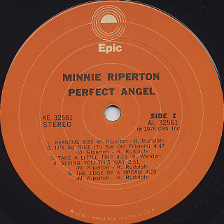 Minnie Riperton / Perfect Angel label