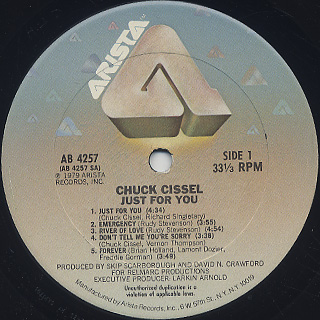 Chuck Cissel / Just For You label