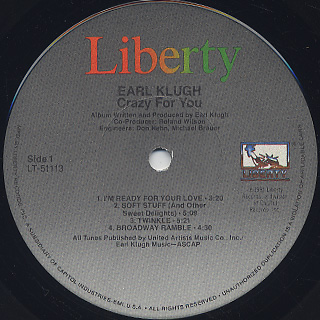 Earl Klugh / Crazy For You label