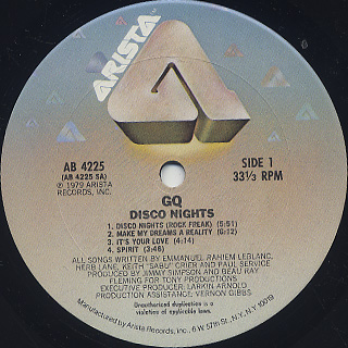 GQ / Disco Night label