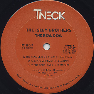 Isley Brothers / The Real Deal label