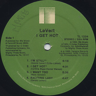 LeVert / I Get Hot label