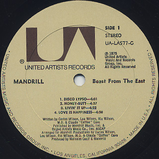 Mandrill / Beast From The East label